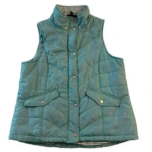 Jane Ashley puffer vest women's size XL Aqua no hood
